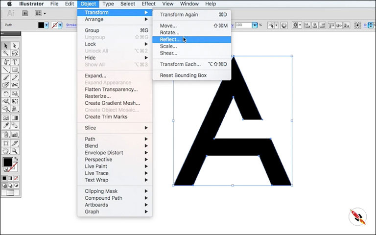 create reflection in Adobe Illustrator